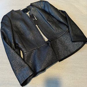 Banana Republic Monogram Metallic Peplum Jacket, Size 10, NWT
